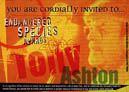 Tony Ashton Concert Event Invite - "In Air Of Endangered Species"